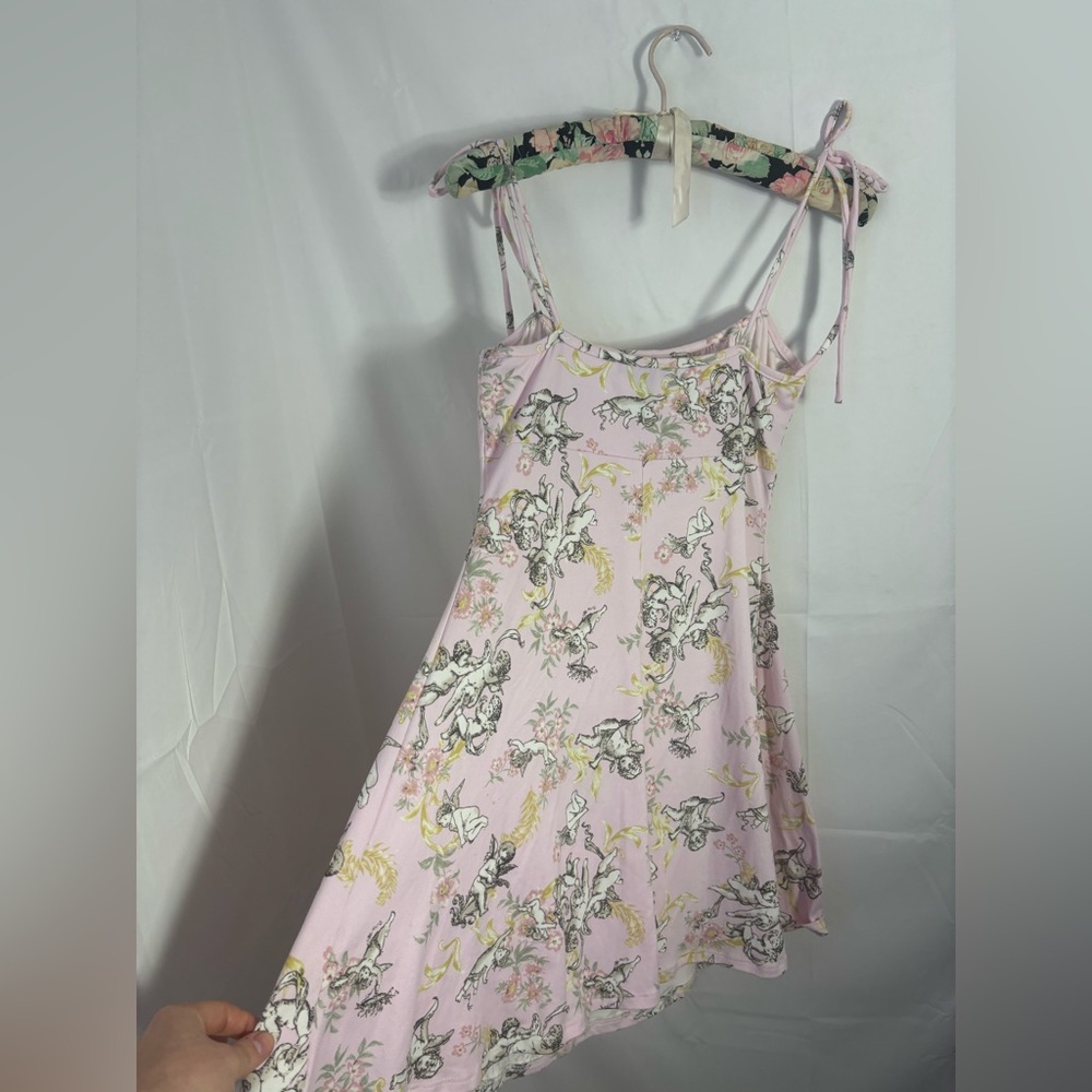 Pink Coquette‎ Angel Babydoll Ethereal Tie Strap Mini Dress Size M - Picture 10 of 12